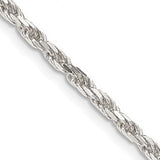 Sterling Silver 26" Diamond Cut Rope Chain