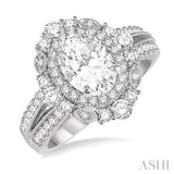 14KW Diamond Semi-Mount Ring w/ 0.85 CTW, Size 7