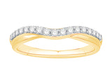 14K Yellow Gold Universal Diamond Wedding Band, 0.25 Carat TW