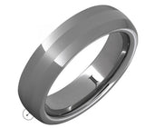 Rugged Tungsten Ring With Satin Center