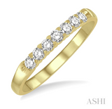 14K Yellow Gold Round Cut Diamond Wedding Band, 0.25 Carat TW