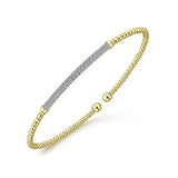 14K Yellow Gold Diamond Bujukan Bangle, 0.13 Carat TW