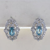 Earrings featuring Blueberry Zircon™ Nude Diamonds™