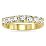 14K Yellow Gold 1.0Carat TW 7 Stone Prong Wedding