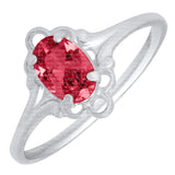 Sterling Silver July CZ Birthstone Ring