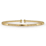 Yellow Gold Bujukan Open Bangle Bracelet
