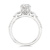 14K White Gold .55Carat TW Diamond Round 0.85-1.20 Ct Engagement Ring