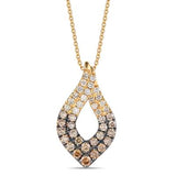 14KY Diamond Ombre Pendant w/ 1.01 ctw & 18"