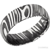 Damascus Steel Wood Grain Acid Men's Wedding Band, Size 10