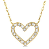 Yellow Gold Diamond Heart Necklace