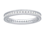 14KW  .25CTW  Diamond Channel Set Milgrain  Round Eternity B