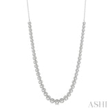 14KW Diamond Illusion Necklace w/ 3.0 ctw & 18