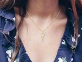 10K Yellow Gold Diamond Angel Wing Pendant, 0.23 Carat tw