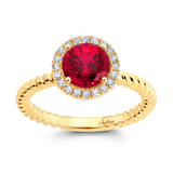 L G Colored Stone Rings-Women's