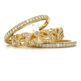 14KY Gold Diamond Triple Band Set w/ 0.50 ctw