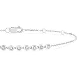 10K White Gold Diamond Bezel Fashion Bracelet, 0.20Carat TW