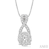 .50 CTW 14KW "Lovebright Diamond Pendant and 18" Chain