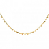 14K Yellow Gold Alternating Diamond and Gold Bead Necklace, 0.50CTW