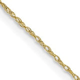 10K Yellow Gold (0.5mm) Carded Cable Rope Chain