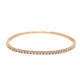 14KRG Diamond Flexible Bangle Bracelet w/ 2.0 ctw