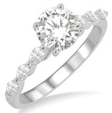 14K White Gold Engagement Ring