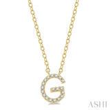 Yellow Gold Diamond Initial Pendant- 