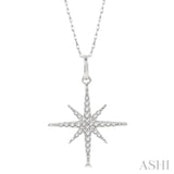 10KW Diamond Star Necklace w/ 0.15 ctw 18