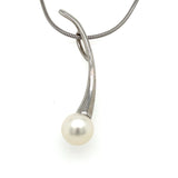 Sterling Silver Pearl Pendant on a Snake Chain