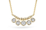 14KY Diamond Station Necklace w/ 0.09 ctw