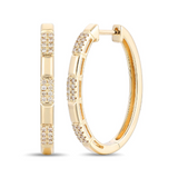 Yellow Gold Nude Diamonds Hoop Earrings