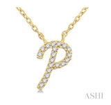 10K Yellow Gold Diamond Initial 