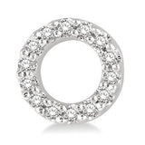 10K White Gold Diamond Petite Circle Stud Earrings w/ 0.10 Carat TW