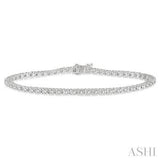 14KW Diamond Tulip Tennis Bracelet w/ 1.00 CTW