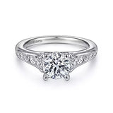 14KW Semi-Mount Diamond Engagement Ring w/ 0.55 ctw, Size 6