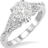 14K White Gold .60 Carat TW Round Cut Diamond  Engagement