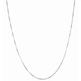 Sterling Silver (1.1mm) Box Chain w/ Rhodium Finish, 20"