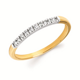 14K White Gold Diamond Prong Set Anniversary Band, 0.10Carat TW