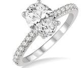 White Gold Oval Diamond Engagement Ring