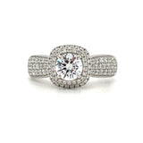 18KW Diamond Engagement Semi-Mount Ring w/ 0.30 ctw, Size 6.5