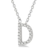 10KW  .05CTW  Diamond Initial "D"  18"