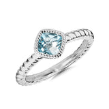 Sterling Silver Aquamarine Ring