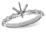 14K White Gold Diamond Semi Engagement Ring, 0.50 Carat TW