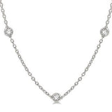 White Gold Diamonds by the Yard Necklace- 1.00 ctw