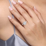 14K White Gold Round Solitaire Engagement Ring