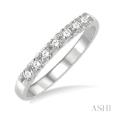 14KW .35 ctw 7 Stones Round Cut Diamond Wedding Band  Size 7