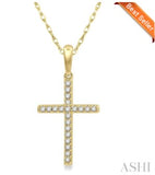Yellow Gold Diamond Cross Pendant