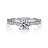 14KW Semi-Mount Diamond Engagement Ring w/ 0.13 ctw