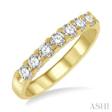 14K Yellow Gold 7-Stone Wedding Band, 0.50 Carat TW