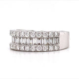 18KY Baguette & Round Diamond Fashion Ring w/ 1.23 CTW