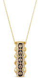 14K Honey Gold Pendant Featuring 0.63 Carat TW Nude and Chocolate Diamonds